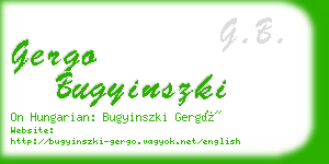 gergo bugyinszki business card
